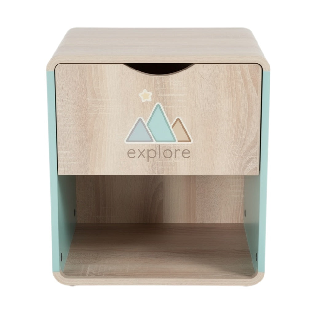 **Table de chevet en bois avec tiroir, design moderne et ergonomique**