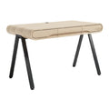 **Bureau moderne en bois avec tiroirs et pieds métalliques**